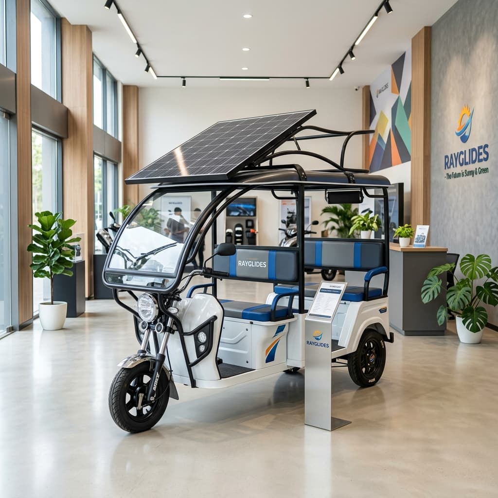 RayGlides Solar Panel Kit on E-Rickshaw